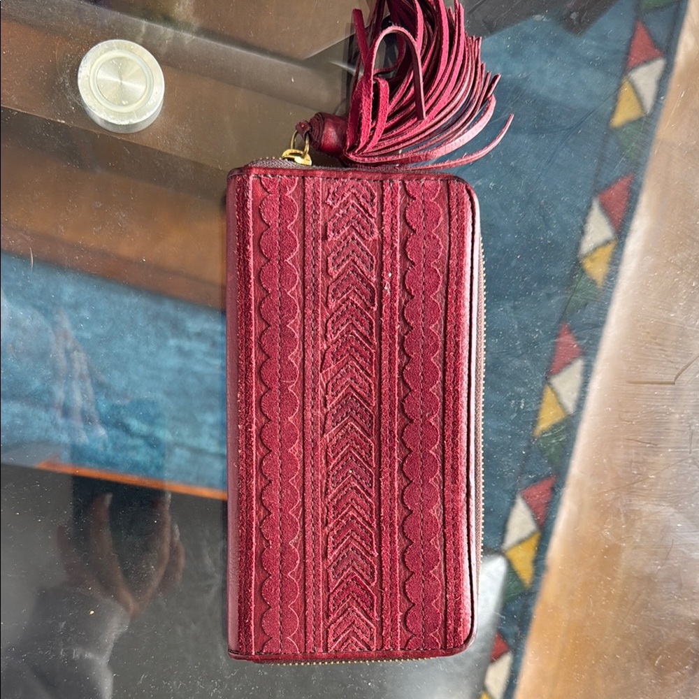 Fossil Red Tassel Wallet
